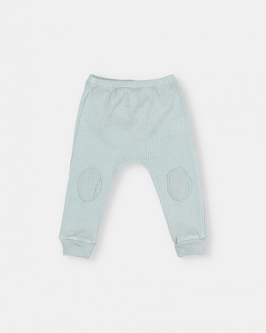 Canvas Trousers with Elasticated Waistband for Baby Boys - sky blue, Baby
