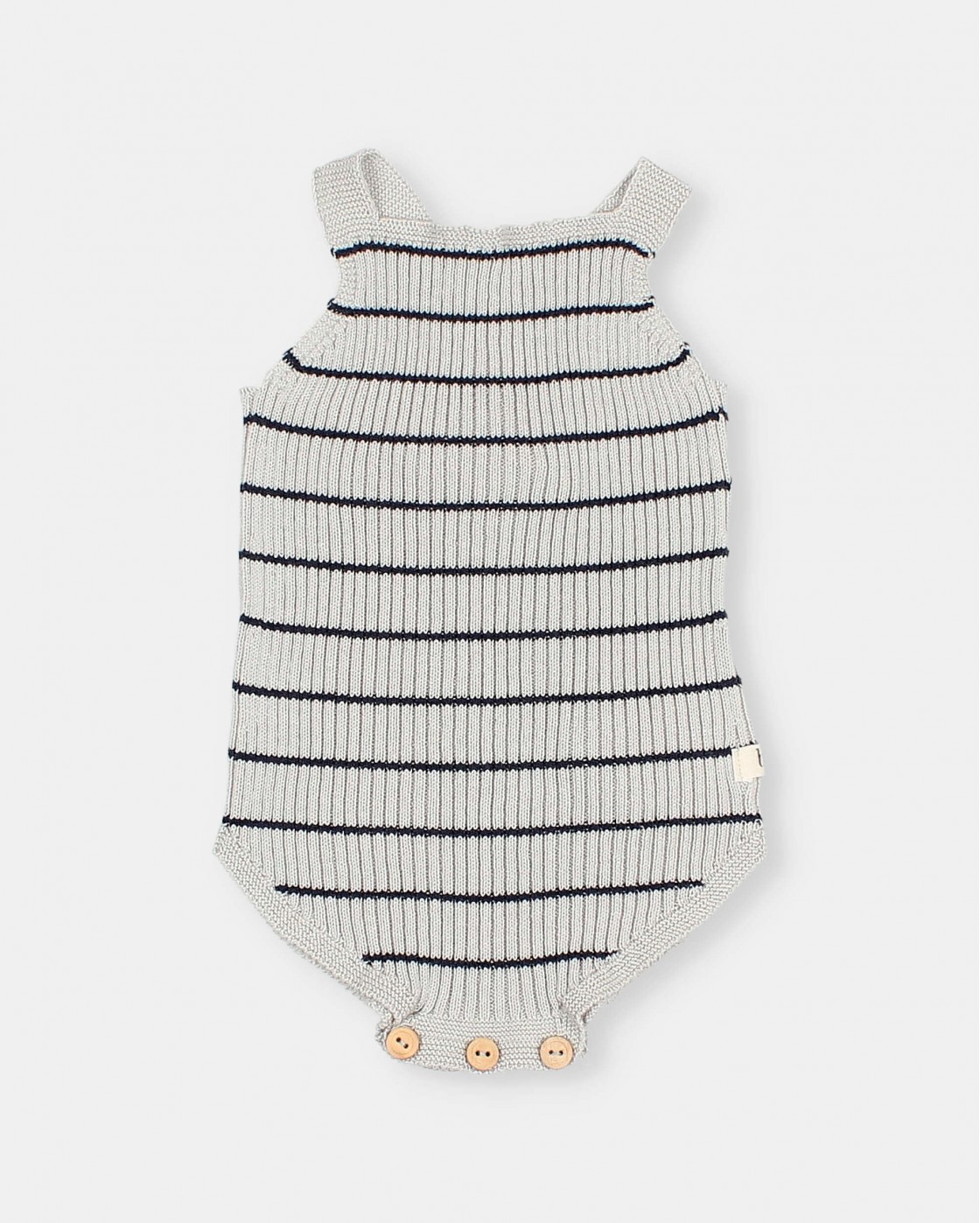 BB RIB KNIT ROMPER STRIPES