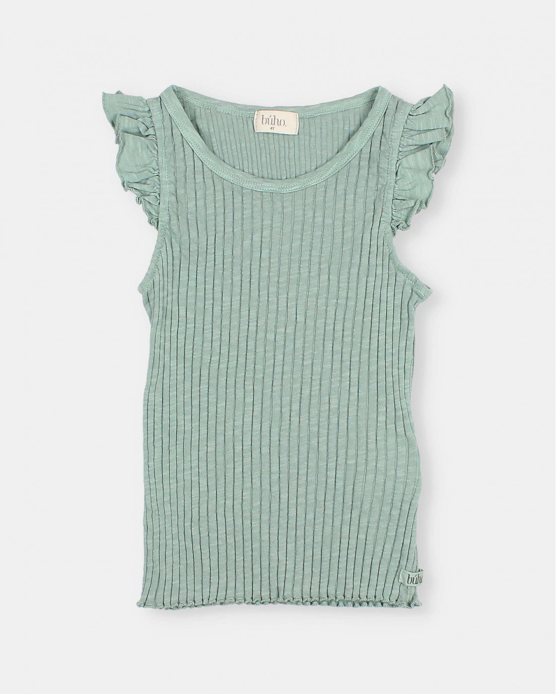 RIB RUFFLE T-SHIRT