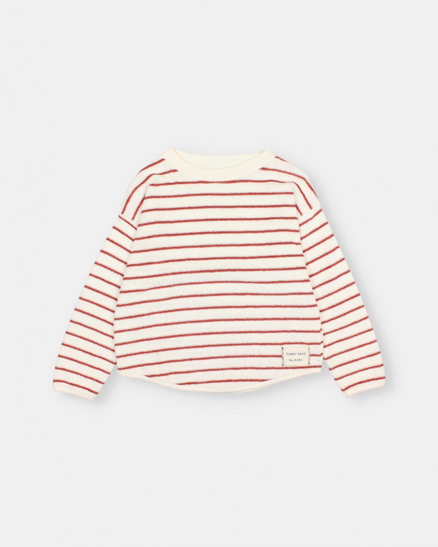 TERRY STRIPES SWEATSHIRT