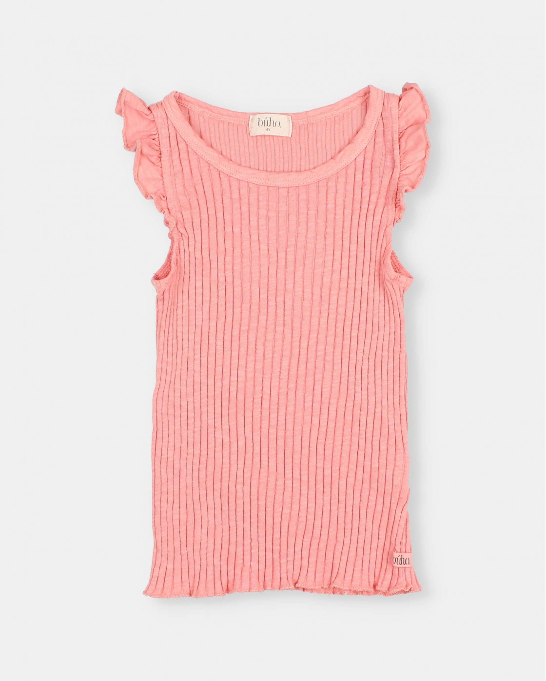 RIB RUFFLE T-SHIRT