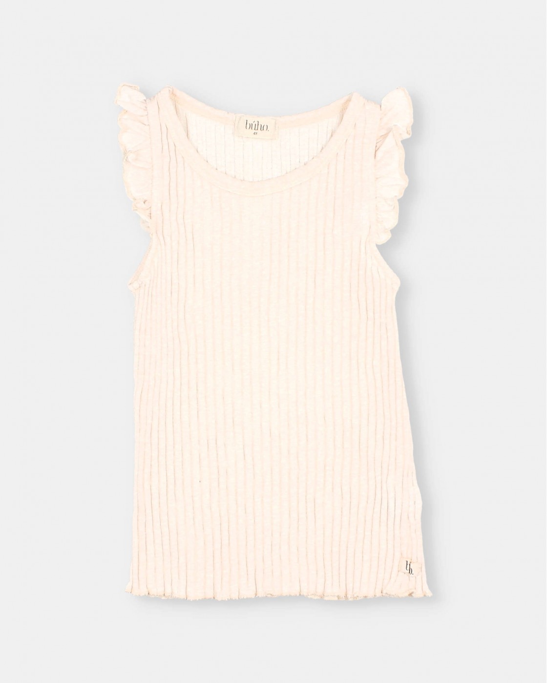 RIB RUFFLE T-SHIRT