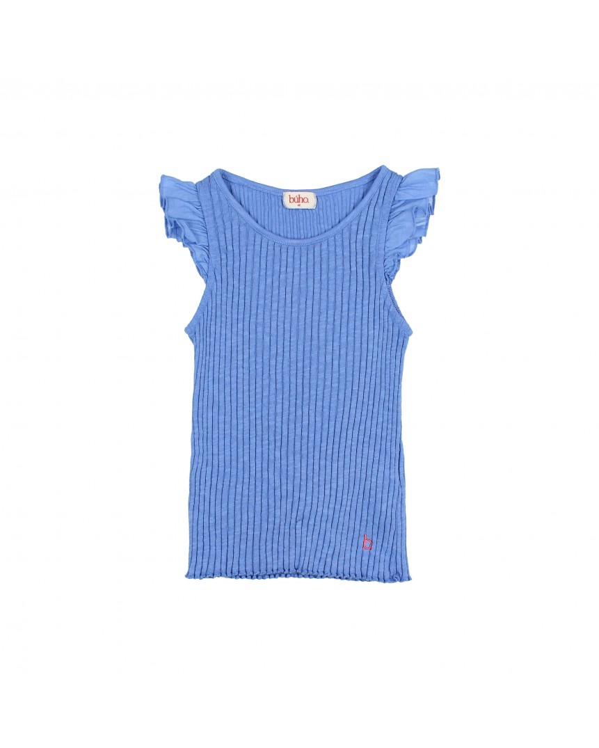 RIB RUFFLE T-SHIRT