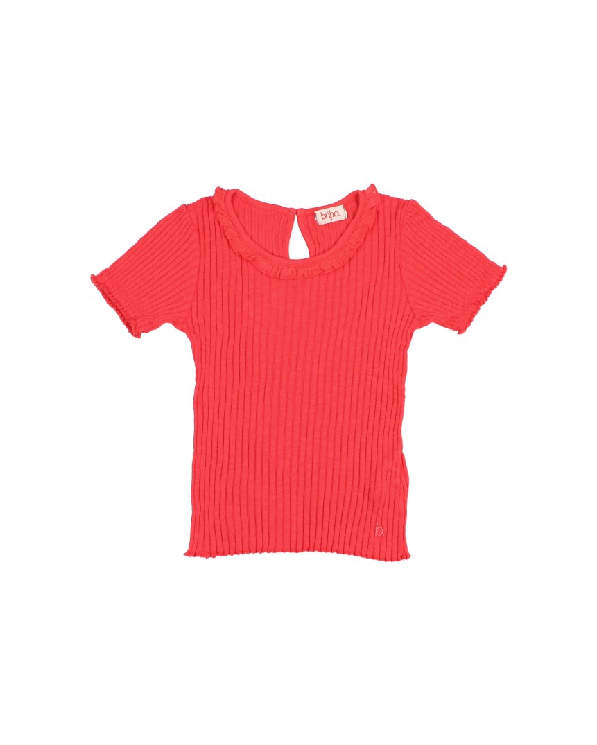 CAMISETA ACANALADA MANGA CORTA