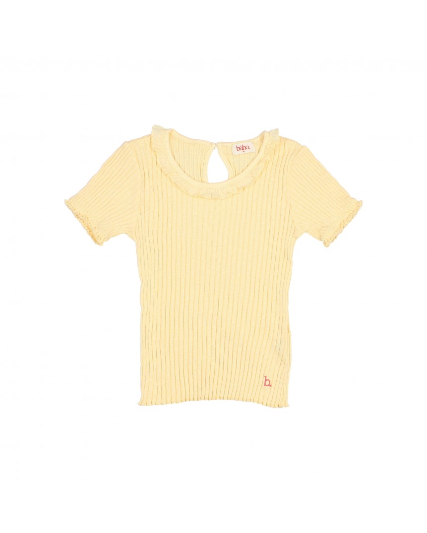 CAMISETA ACANALADA MANGA CORTA