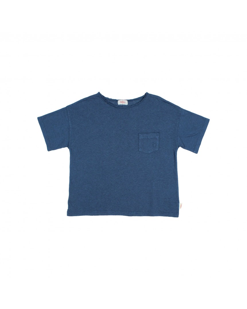 CAMISETA DE LINO CON BOLSILLO