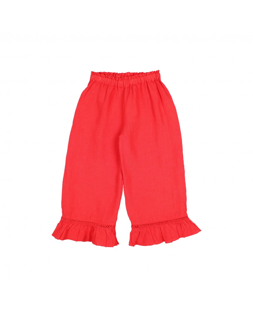 PANTALÓN GIRLY DE LINO