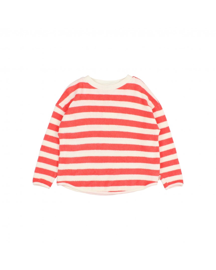 SUDADERA DE RIZO CON RAYAS