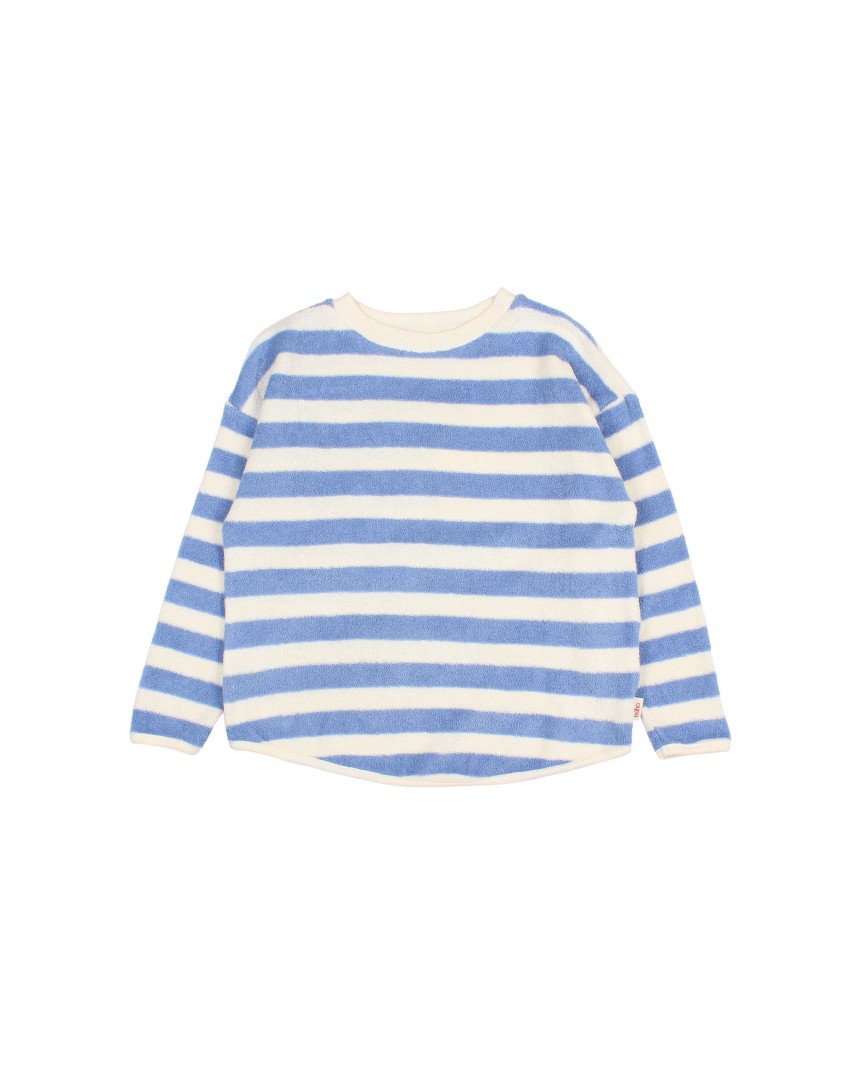 SUDADERA DE RIZO CON RAYAS