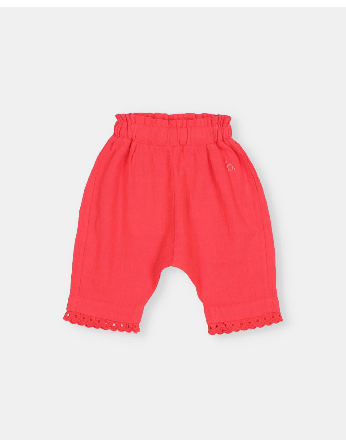 BB PANTALÓN DE ALGODÓN CON PUNTILLAS