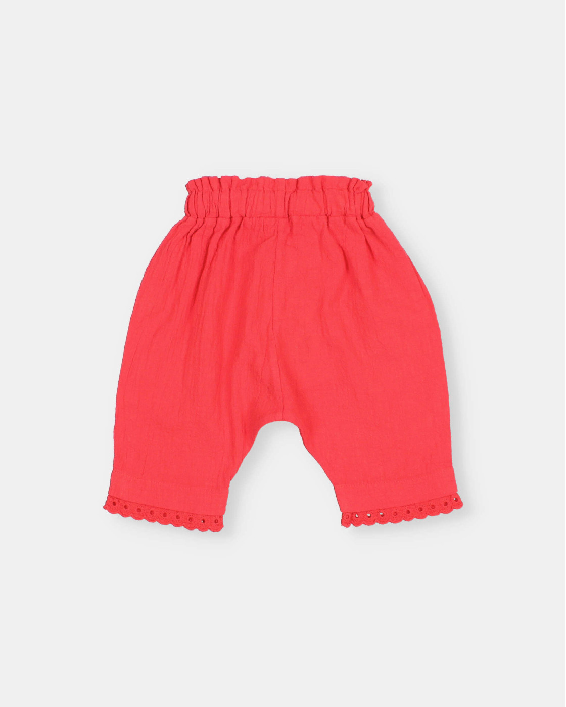 BB PANTALÓN DE ALGODÓN CON PUNTILLAS