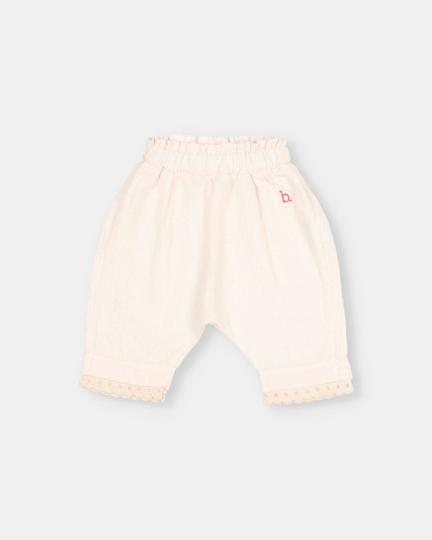 BB PANTALÓN DE ALGODÓN CON PUNTILLAS
