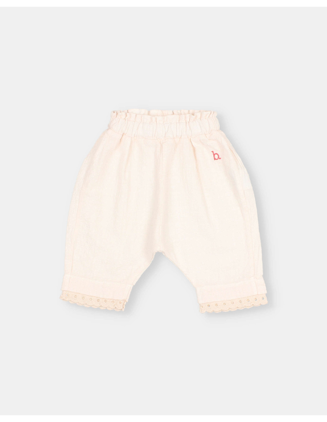 BB PANTALÓN DE ALGODÓN CON PUNTILLAS