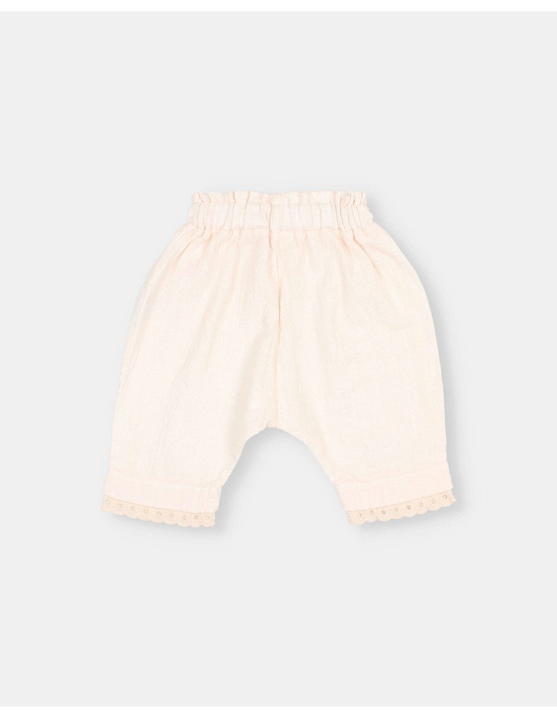 BB PANTALÓN DE ALGODÓN CON PUNTILLAS