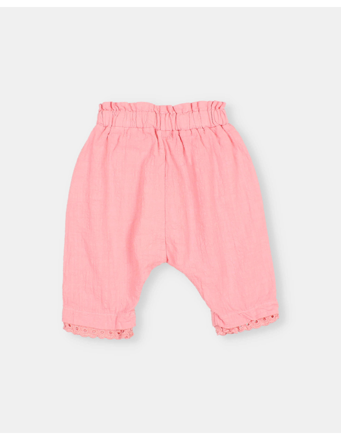 BB PANTALÓN DE ALGODÓN CON PUNTILLAS