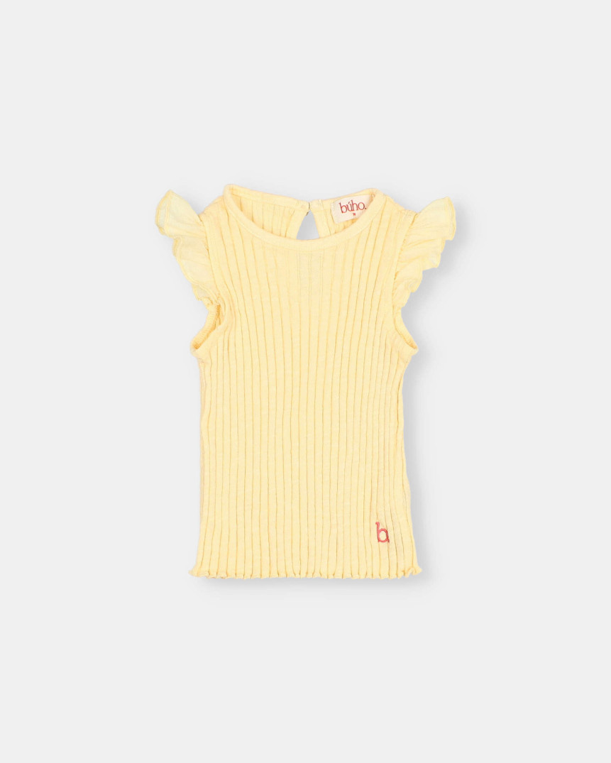 BB CAMISETA ACANALADA CON VOLANTES