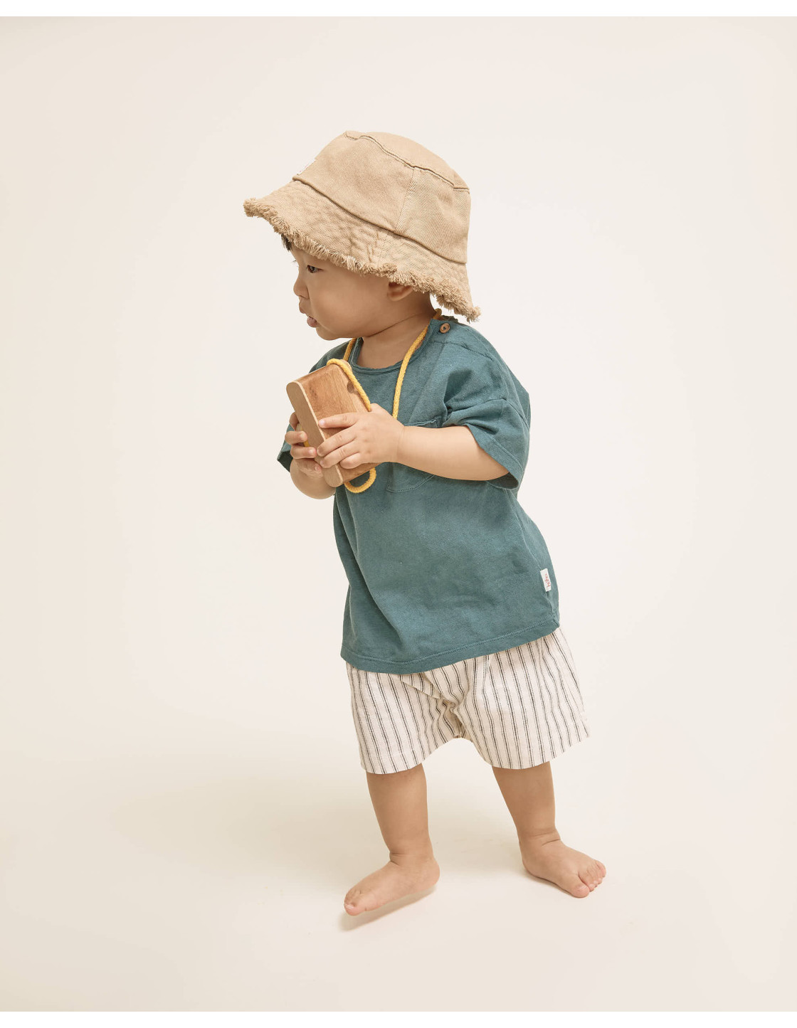 BB CAMISETA DE LINO CON BOLSILLO