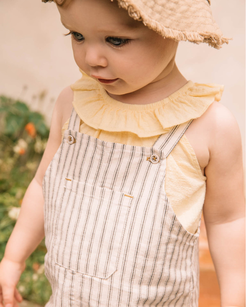 BB LINEN STRIPES DUNGAREE