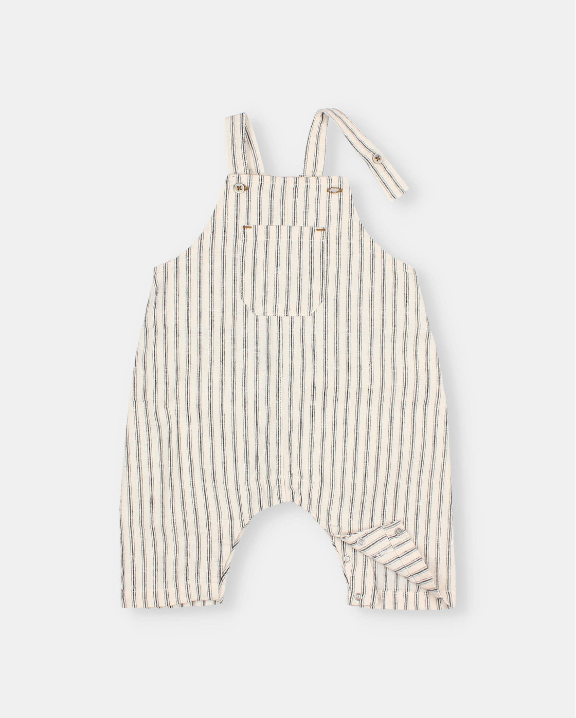 BB LINEN STRIPES DUNGAREE
