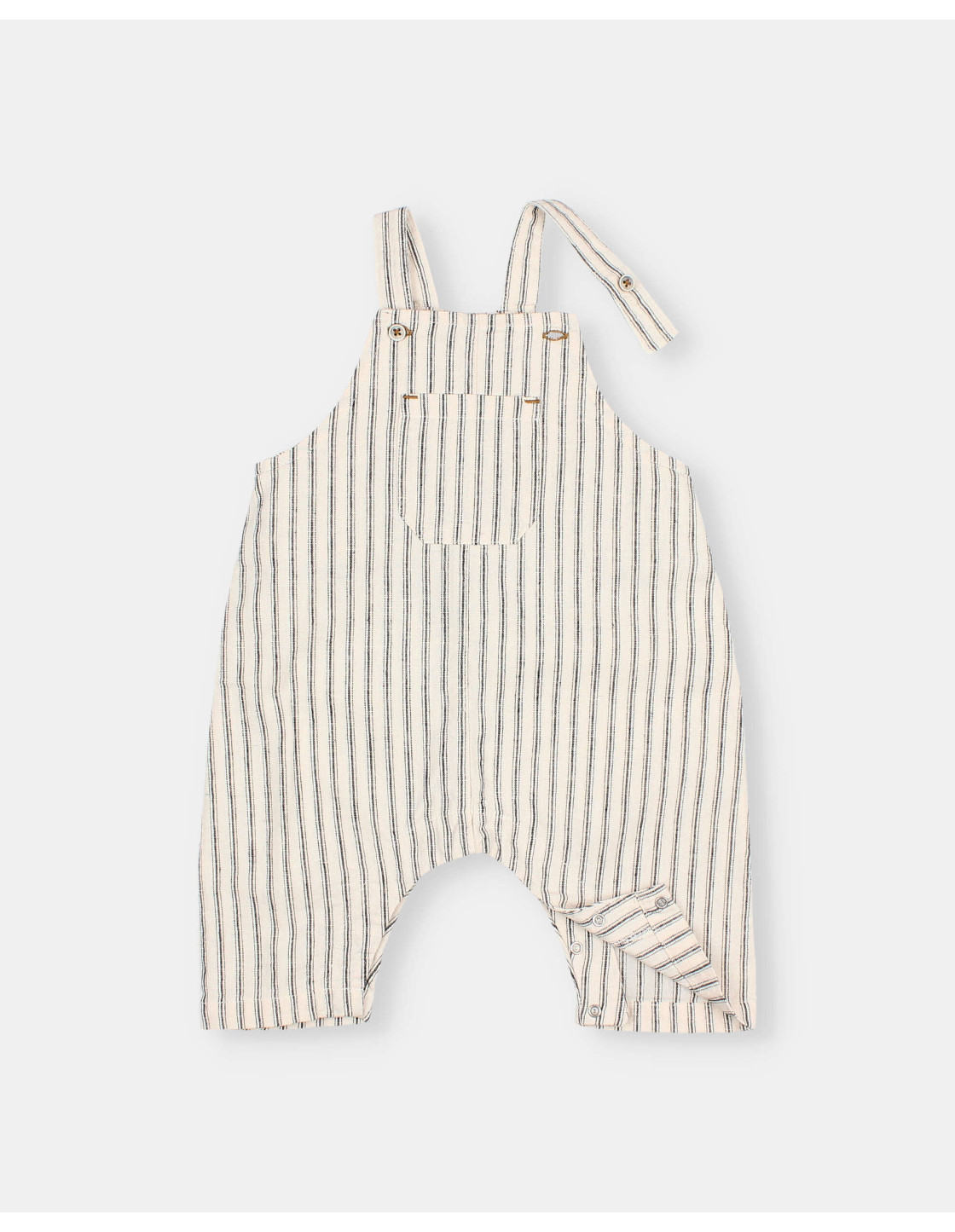 BB LINEN STRIPES DUNGAREE