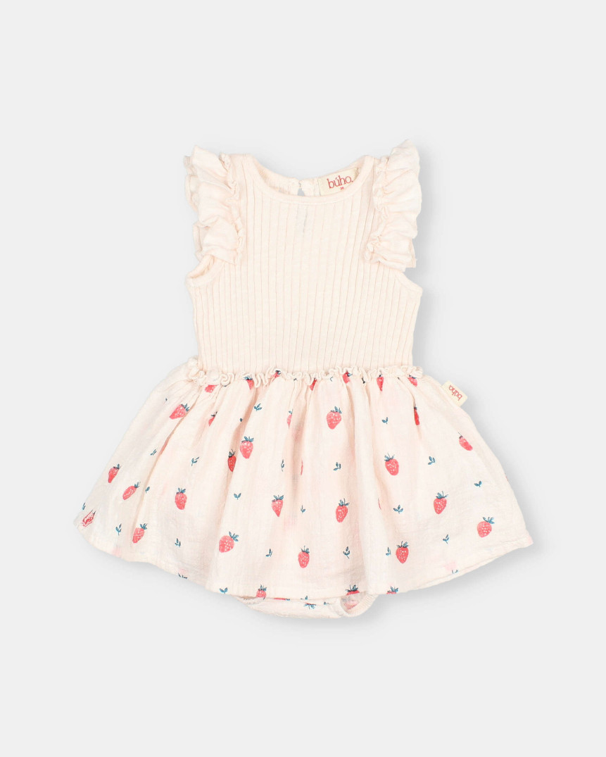 BB STRAWBERRY COMBI DRESS