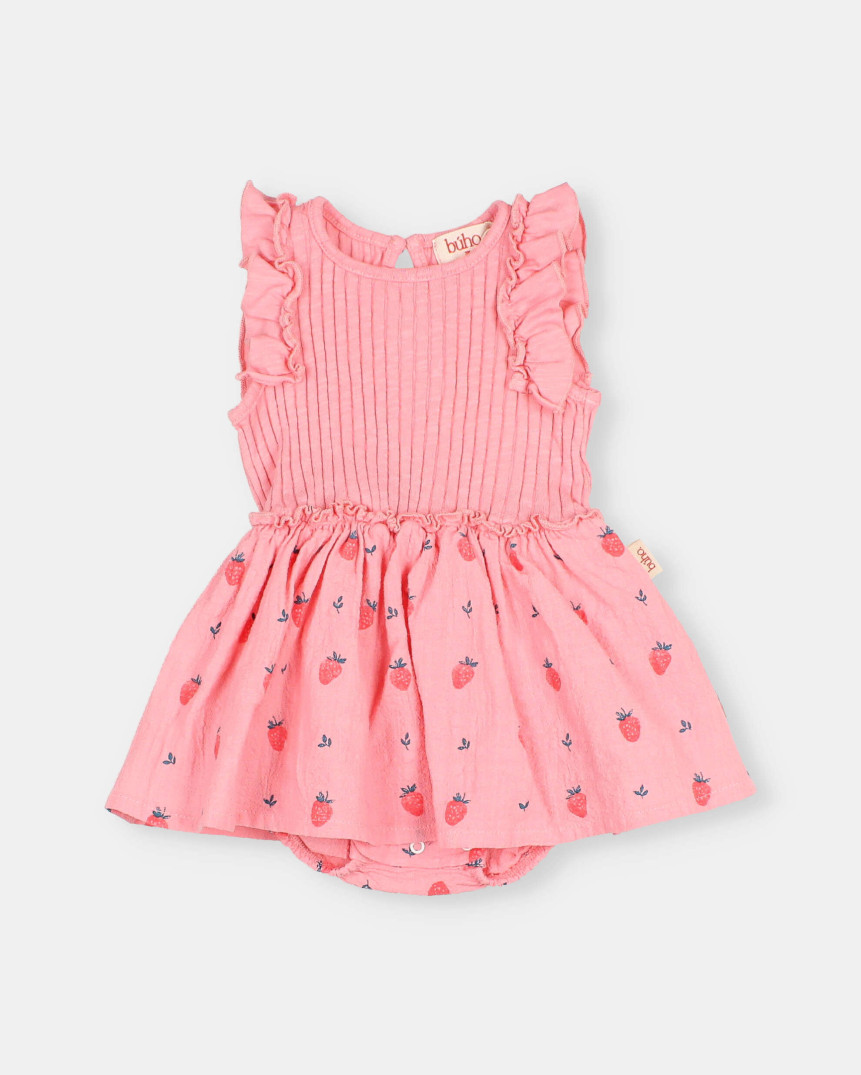 BB VESTIDO COMBINADO STRAWBERRY