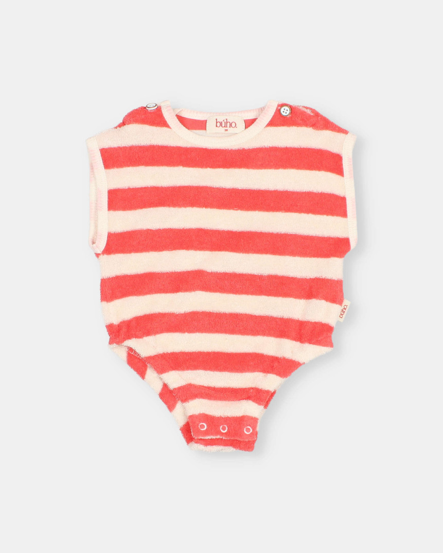 BB TERRY STRIPES ROMPER