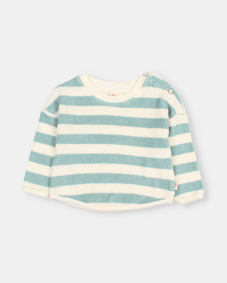 BB SUDADERA DE RIZO CON RAYAS
