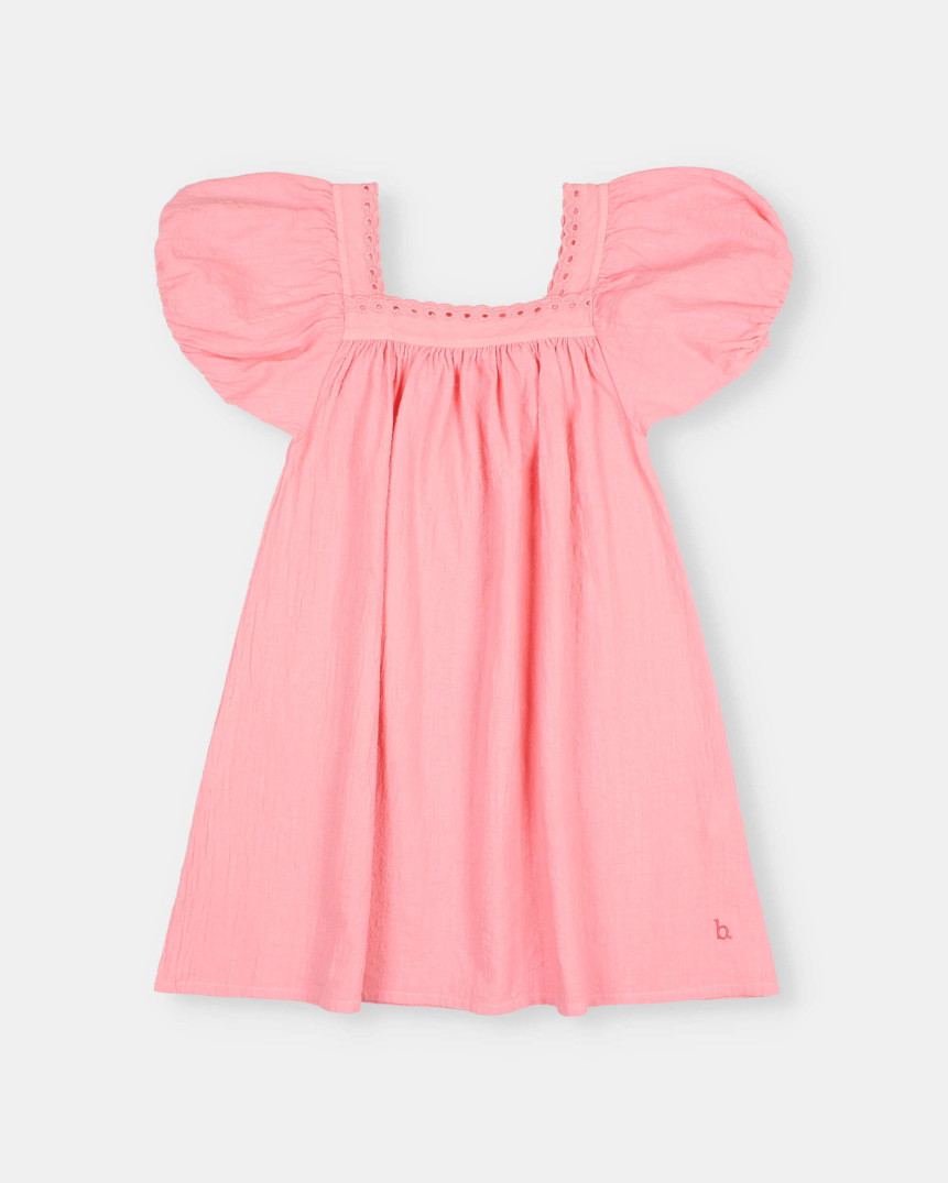 VESTIDO DE ALGODÓN CON PUNTILLA