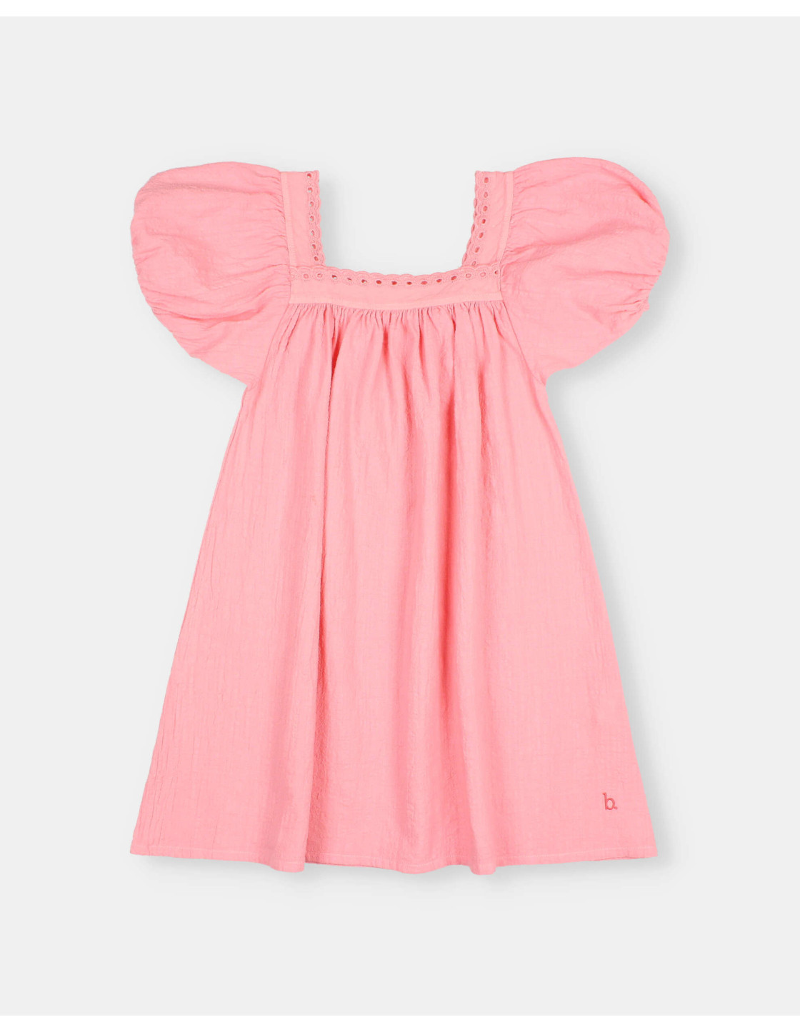 VESTIDO DE ALGODÓN CON PUNTILLA