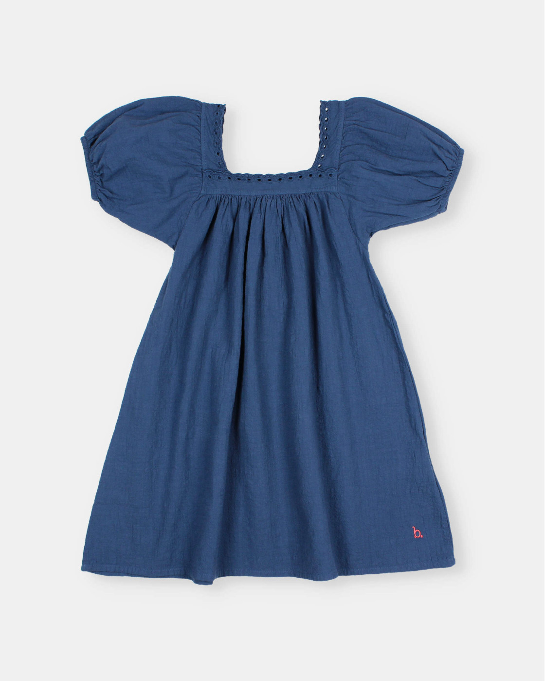 VESTIDO DE ALGODÓN CON PUNTILLA