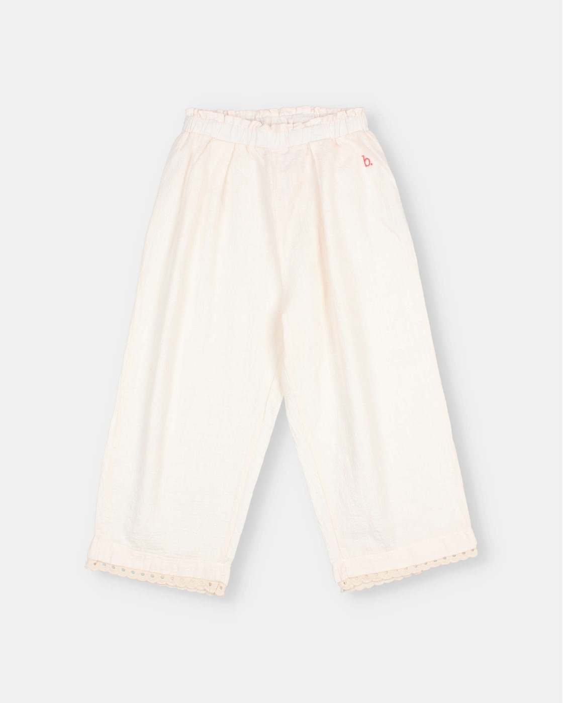 PANTALÓN DE ALGODÓN CON PUNTILLA