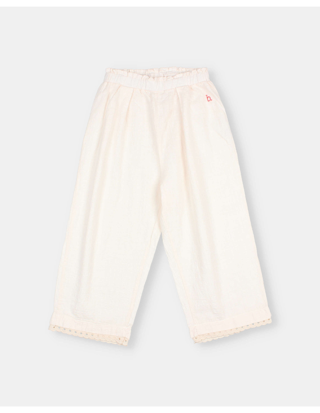 PANTALÓN DE ALGODÓN CON PUNTILLA