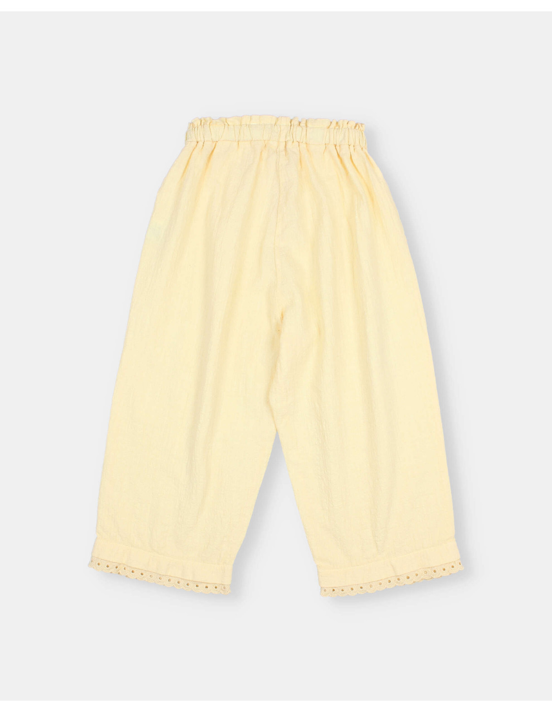 PANTALÓN DE ALGODÓN CON PUNTILLA