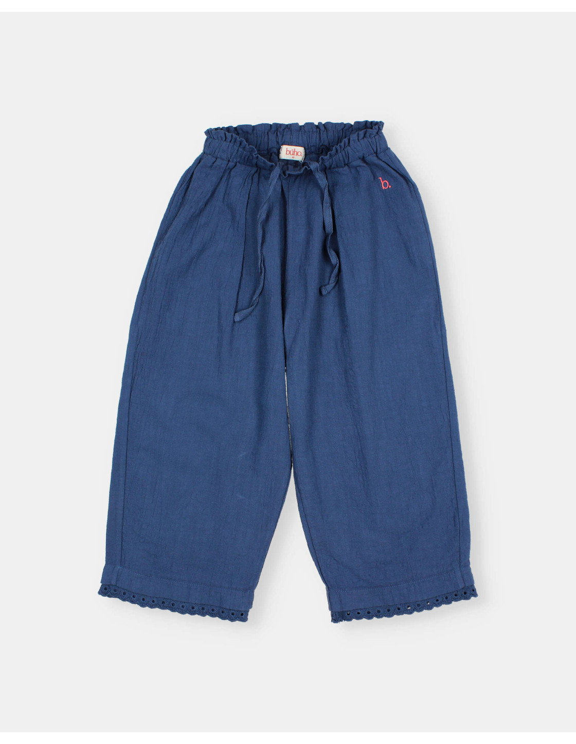 PANTALÓN DE ALGODÓN CON PUNTILLA