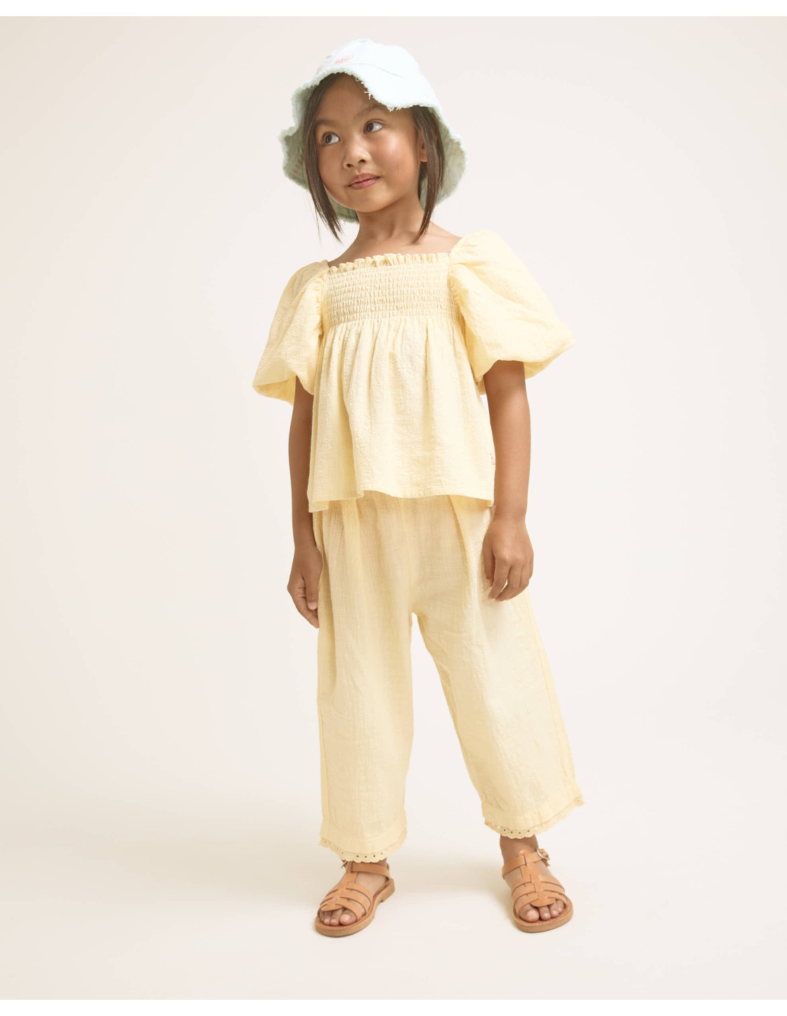 PANTALÓN DE ALGODÓN CON PUNTILLA