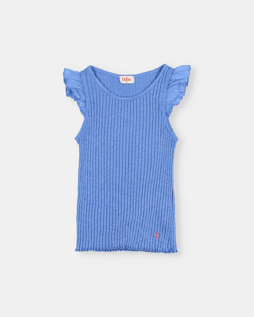 CAMISETA ACANALADA CON VOLANTES 2