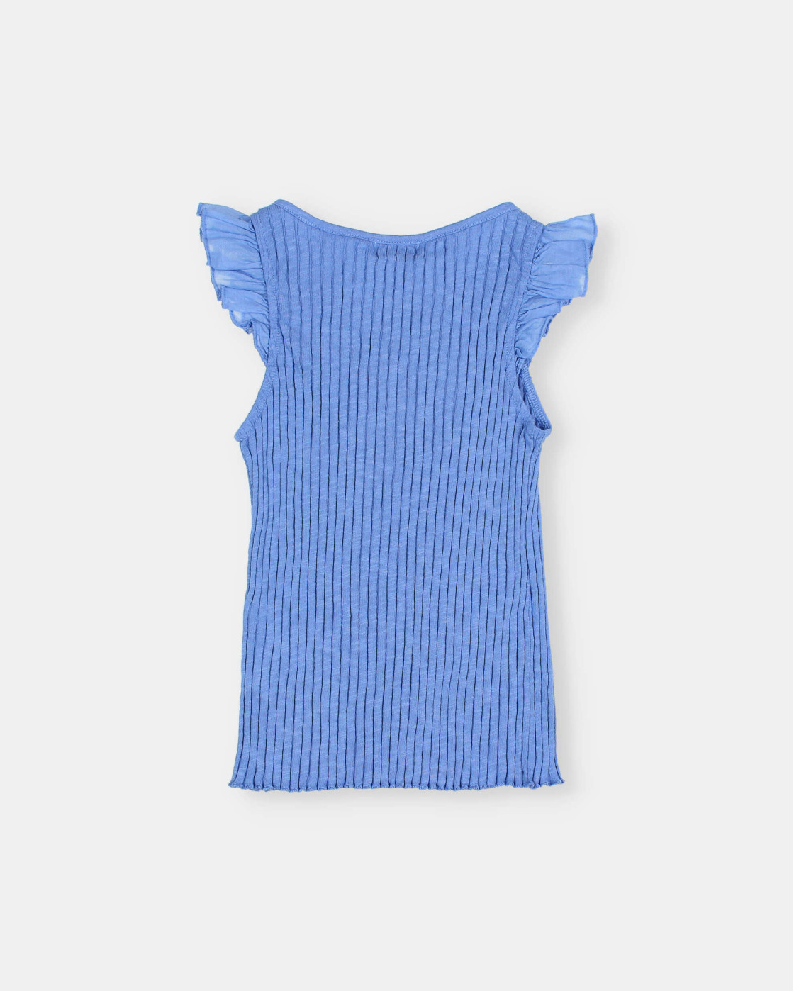RIB RUFFLE T-SHIRT