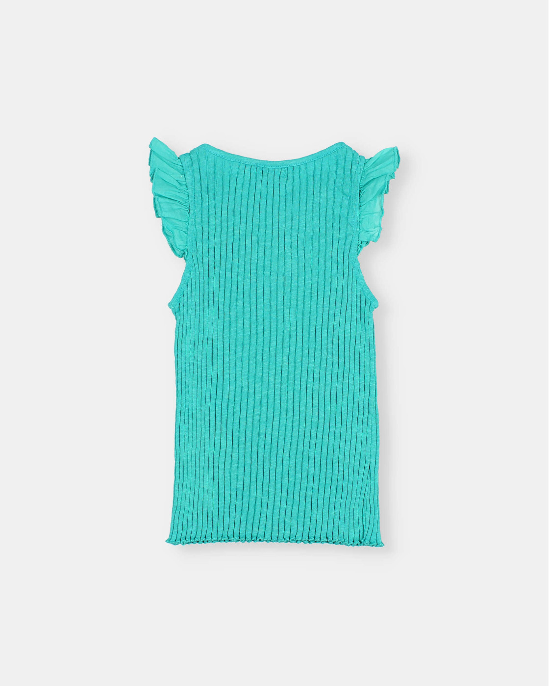 RIB RUFFLE T-SHIRT