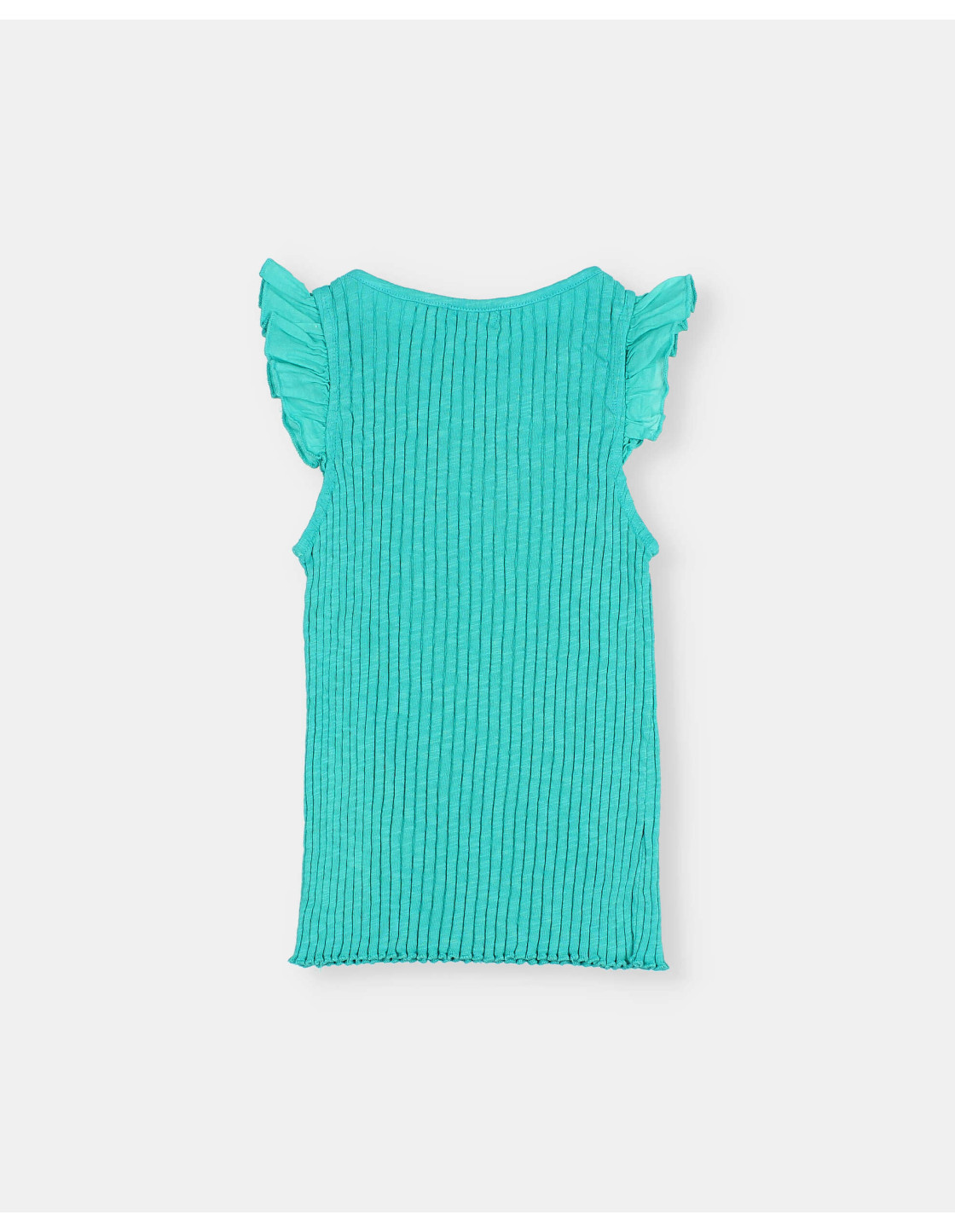 RIB RUFFLE T-SHIRT