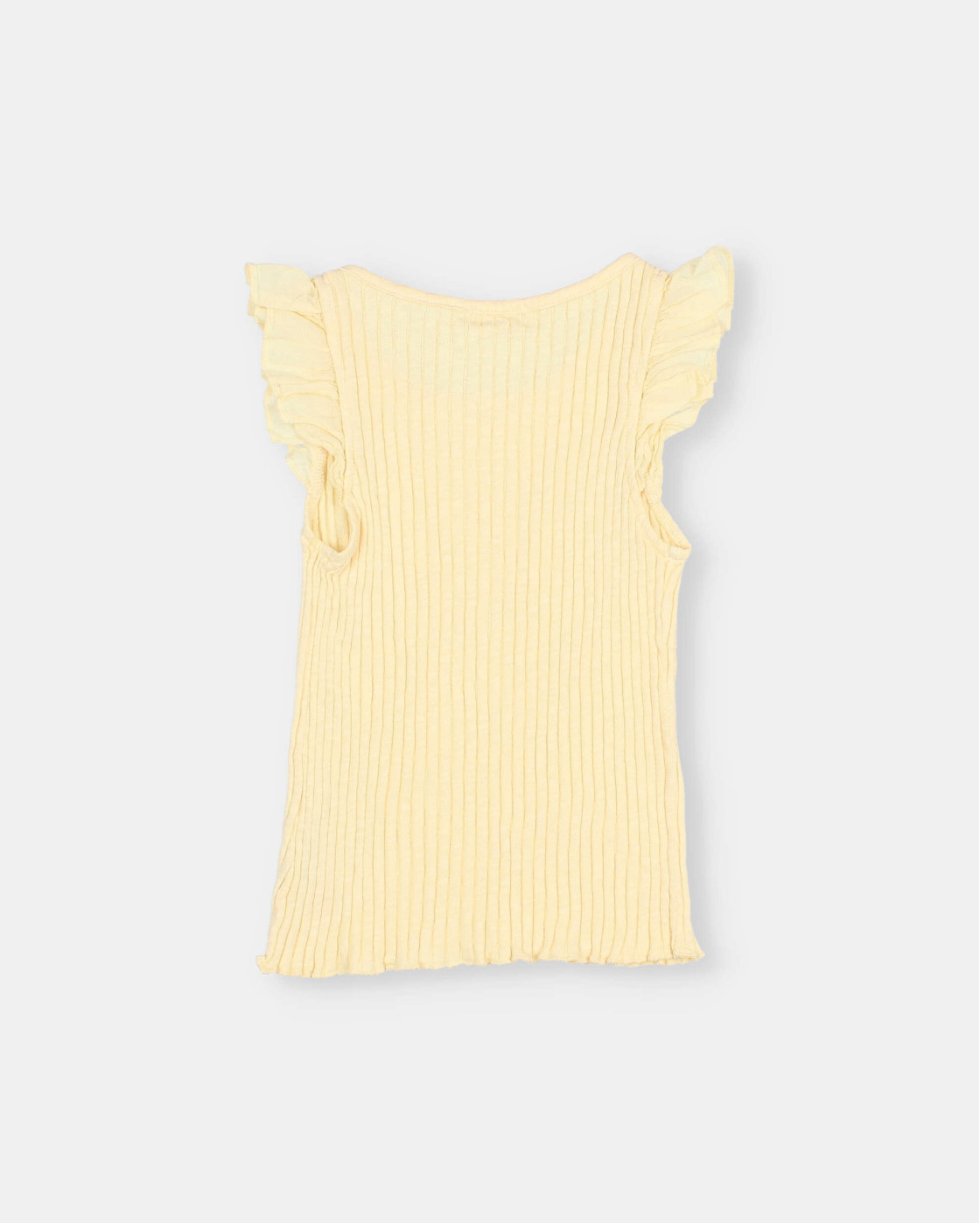 CAMISETA ACANALADA CON VOLANTES