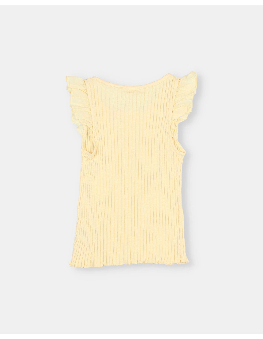 RIB RUFFLE T-SHIRT