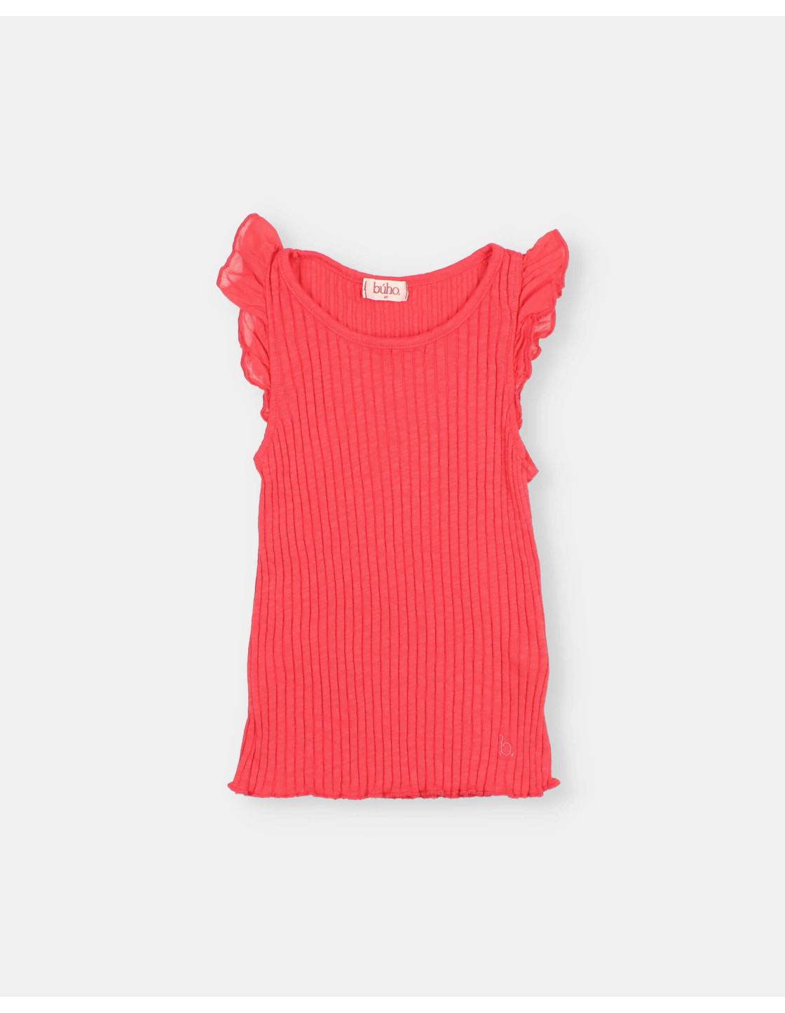 RIB RUFFLE T-SHIRT
