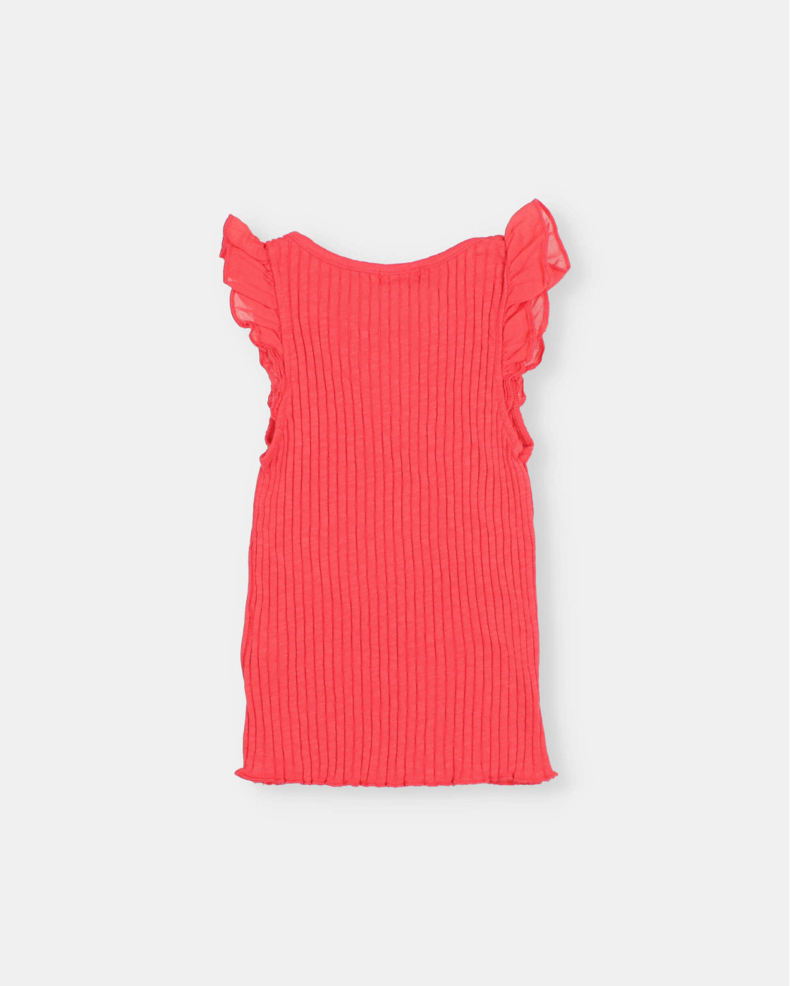 RIB RUFFLE T-SHIRT