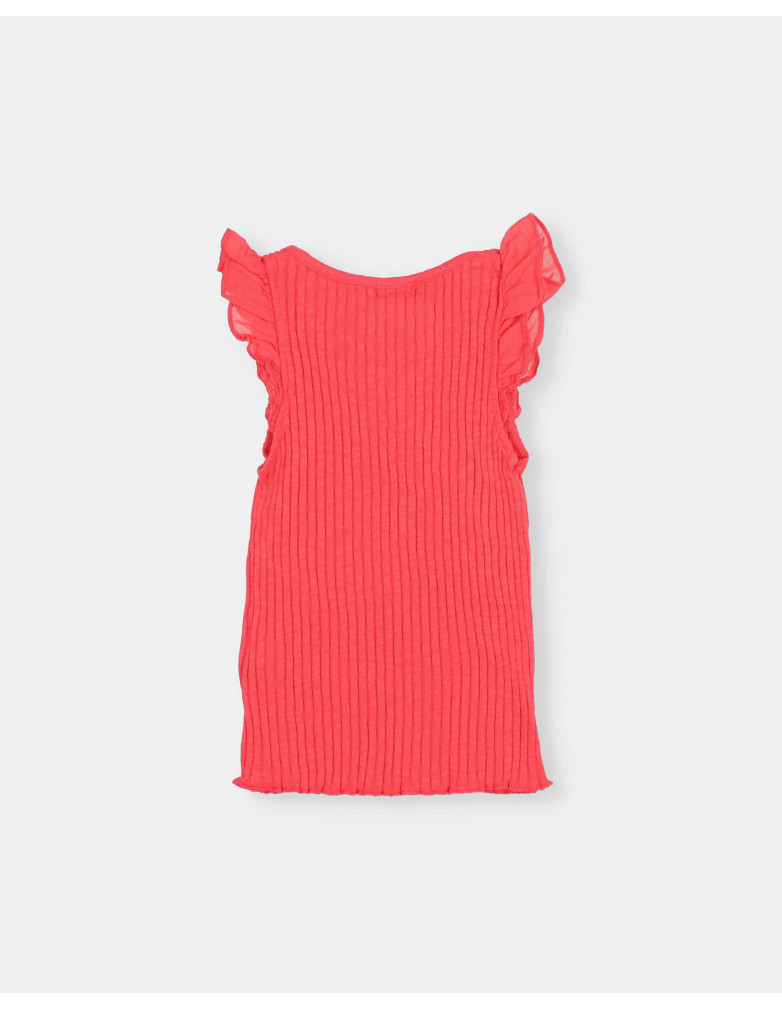 RIB RUFFLE T-SHIRT