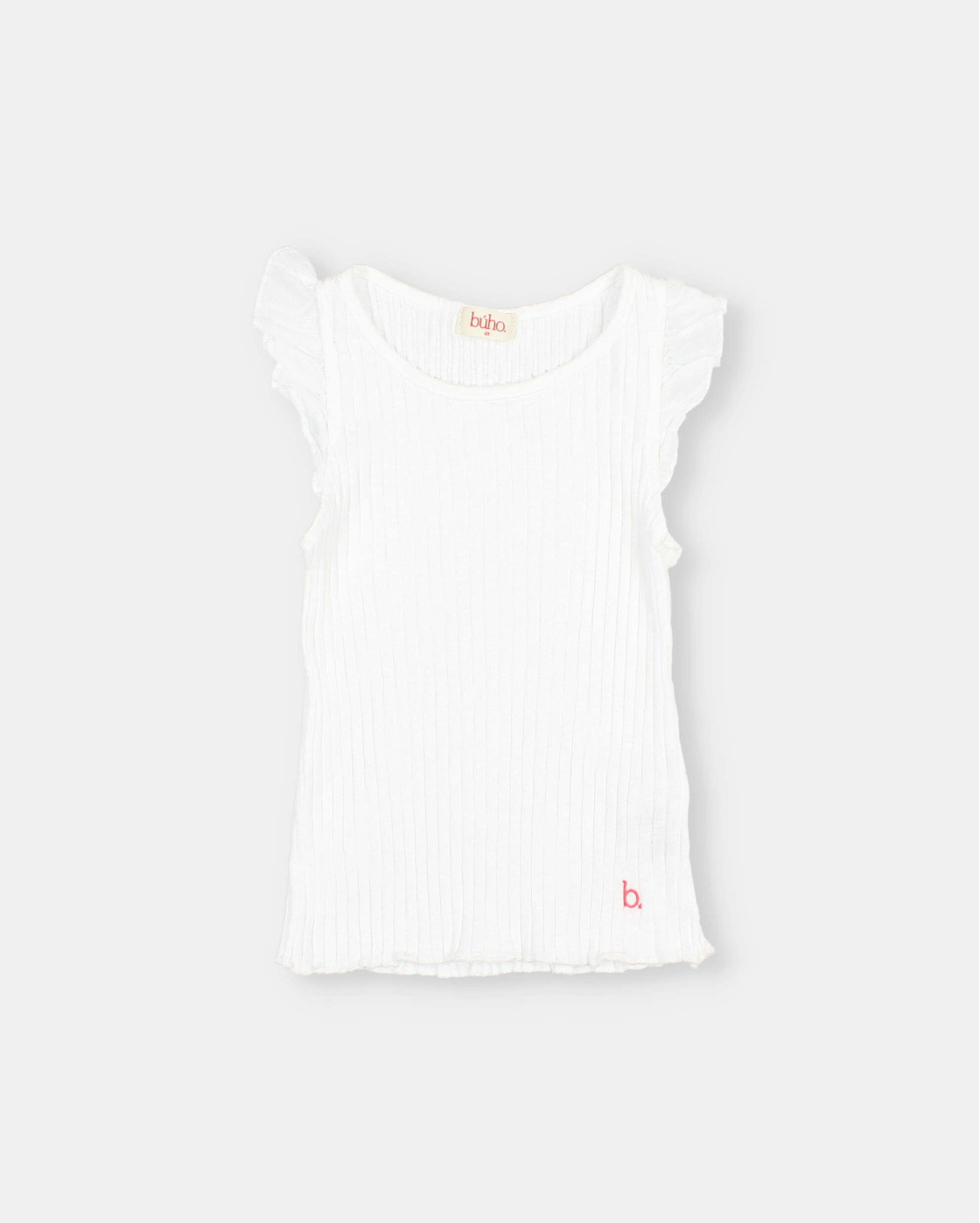 RIB RUFFLE T-SHIRT