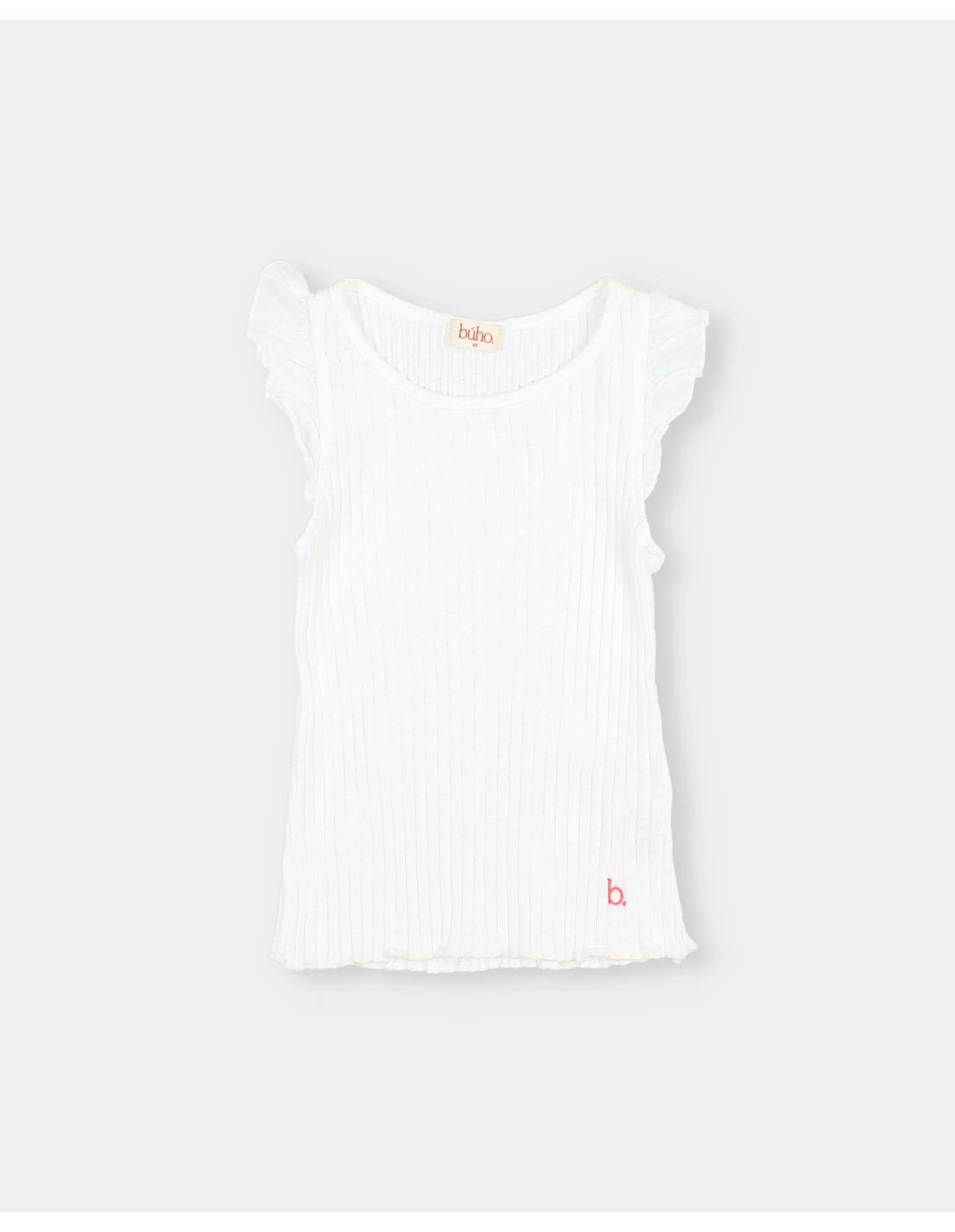 RIB RUFFLE T-SHIRT