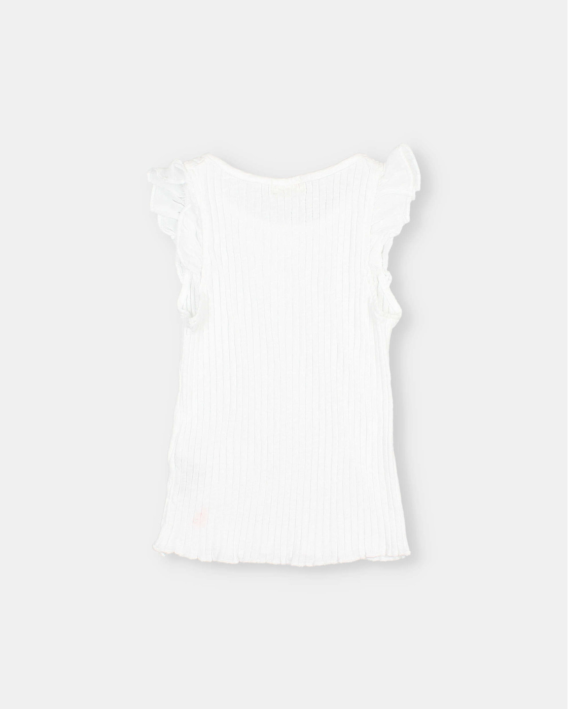 RIB RUFFLE T-SHIRT