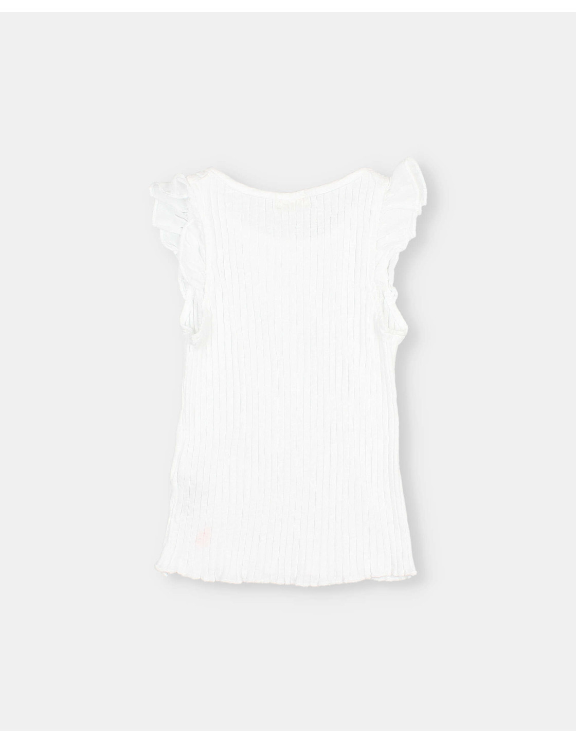 CAMISETA ACANALADA CON VOLANTES