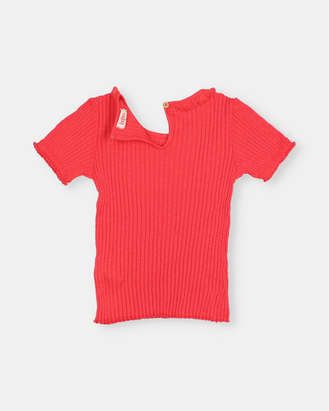 CAMISETA ACANALADA MANGA CORTA